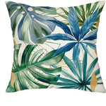 taies d'oreiller motif feuilles tropicales moderne polyester peacheskin 40x40cm 45x45cm 50x50cm 60x60cm
