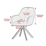 housse fauteuil pivotant jacquard gris moderne élasthanne polyester tringles complète
