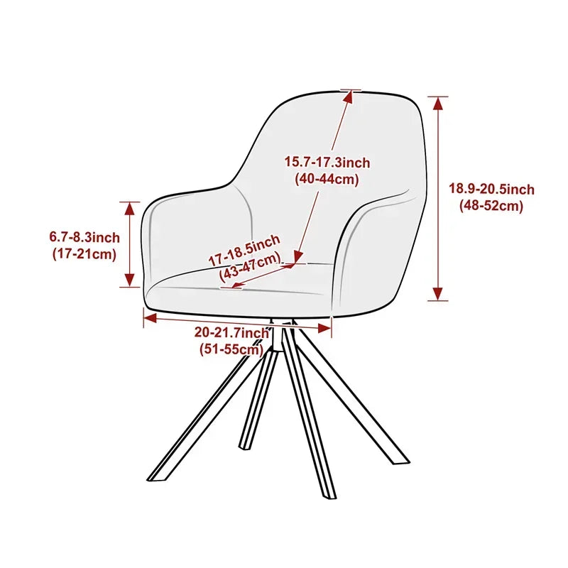 housse fauteuil pivotant jacquard gris moderne élasthanne polyester tringles complète