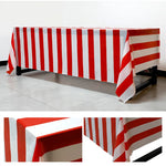 nappe jetable rouge blanche rayée fête anniversaire mariage noël simple moderne anti poussière