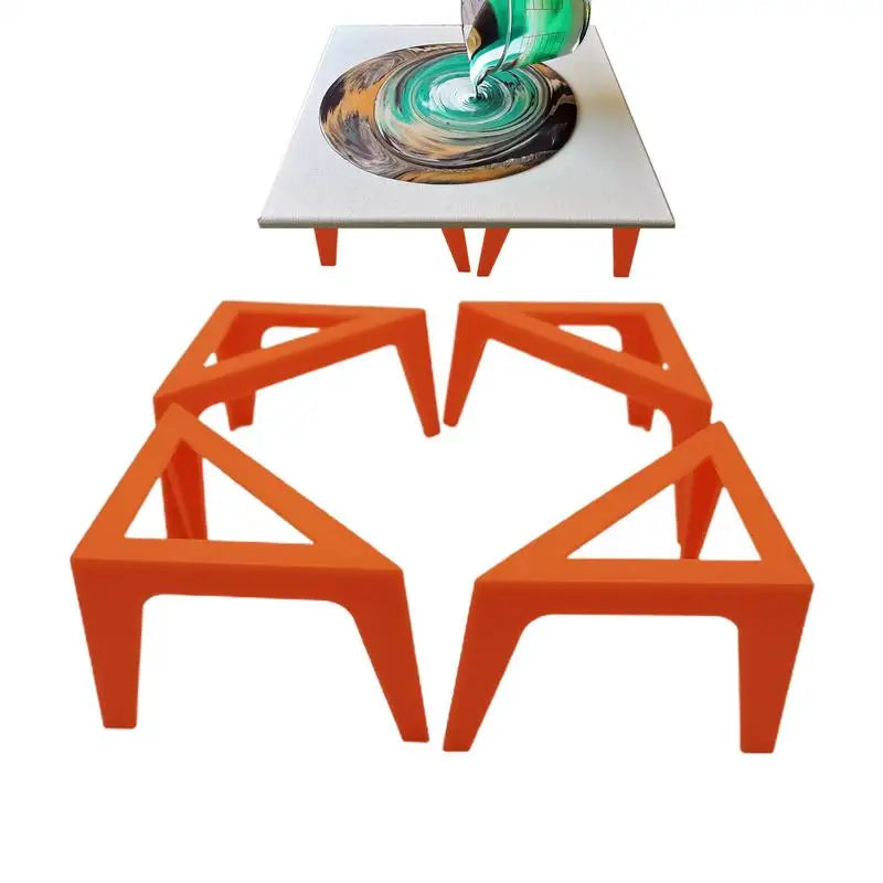 supports peinture acrylique orange modernes pièces triangulaires non transparents