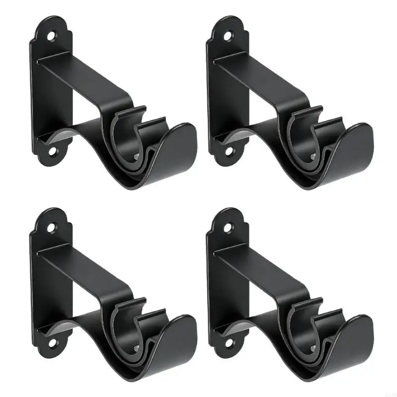 supports rideau fer noir blanc modernes tringle 22 28mm