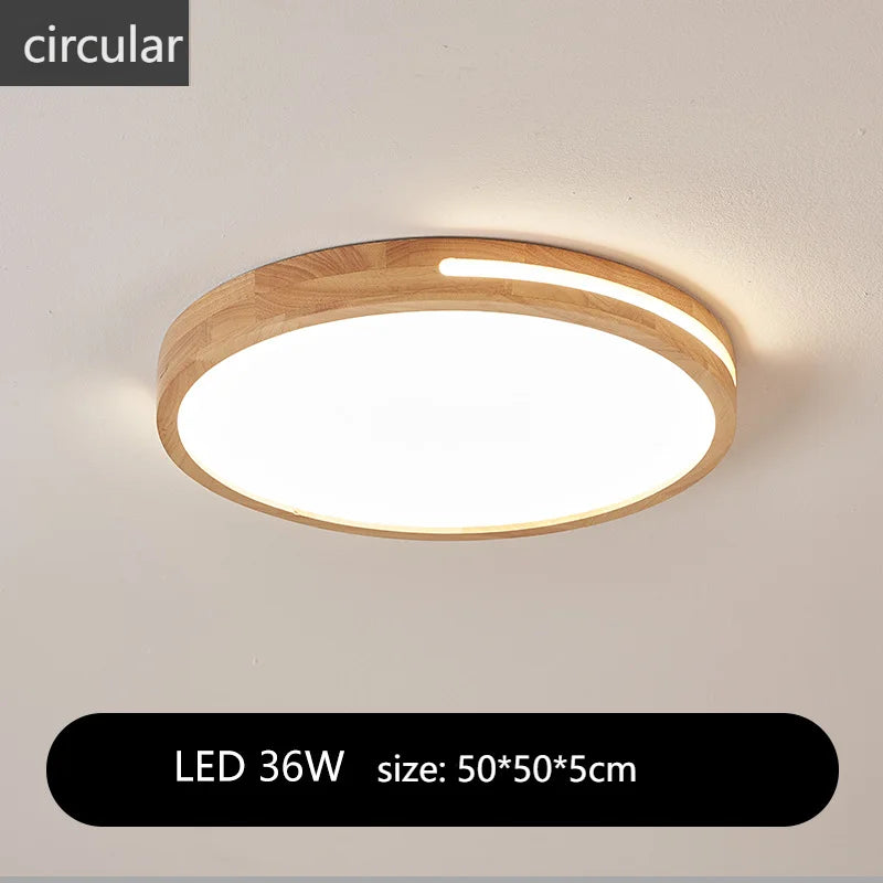 plafonnier moderne bois blanc lampe led ceiling touch switch minimaliste translucent