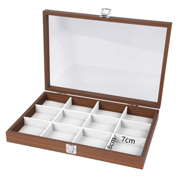 boîte bijoux moderne blanc marron neutre réutilisable clapets 12 18 24 30 grilles