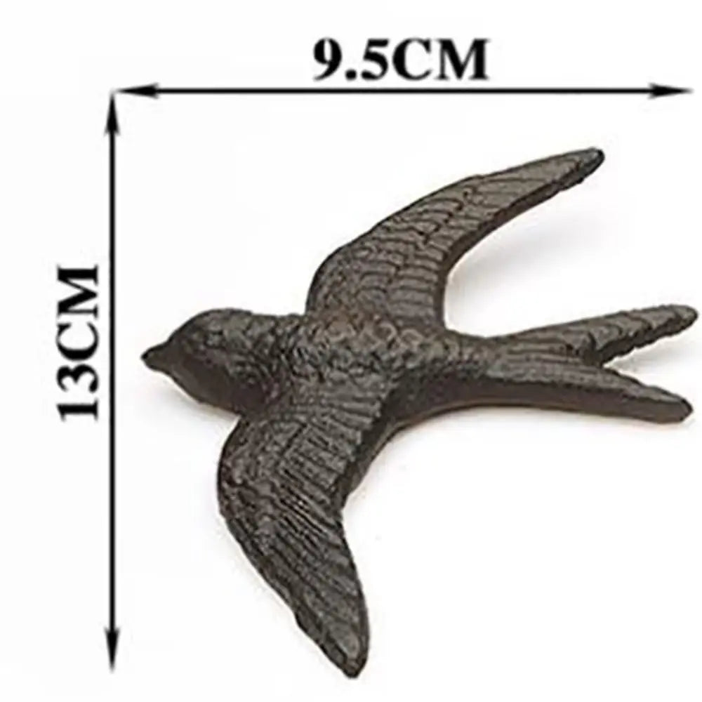 décoration murale oiseau hirondelle fonte rustique vintage statuaire extérieur