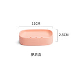 ensemble accessoires salle bain porcelaine moderne distributeur savon gobelet porte brosse dents