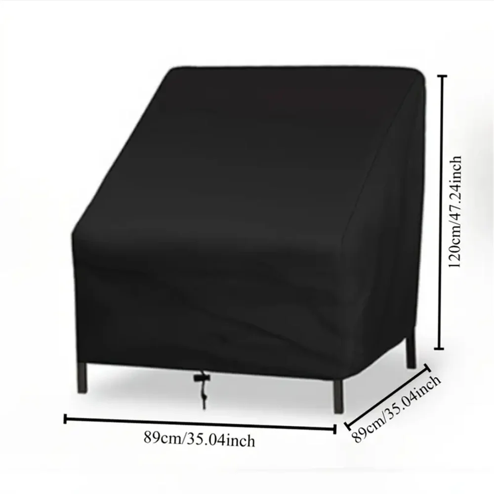 housse protection chaise extérieure polyester noir moderne élégante fermeture glissière uv résistante imperméable ventiléeextérieur