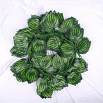 guirlande artificielle feuilles vertes ovales moderne décoration maison fête anniversaire mariage 240cm