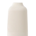 vase moderne minimaliste plastique blanc crème rainures verticales décoration table chambre coucher
