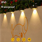 applique murale solaire moderne led noire ip65 extérieure jardin clôture