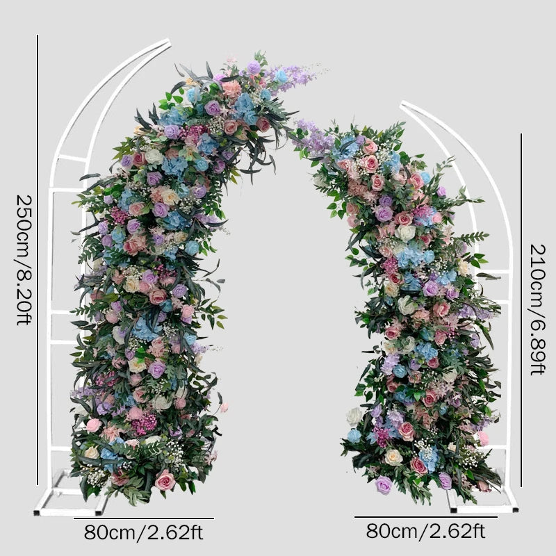 arche decorative fleurs artificielles blanc feuillage vert decoration mariage anniversaire exterieur classique eventos partys