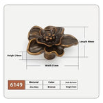boutons décoratifs modernes or bronze relief floral métal élégants meubles cuisine garde robe porte