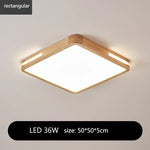 plafonnier moderne bois blanc lampe led ceiling touch switch minimaliste translucent