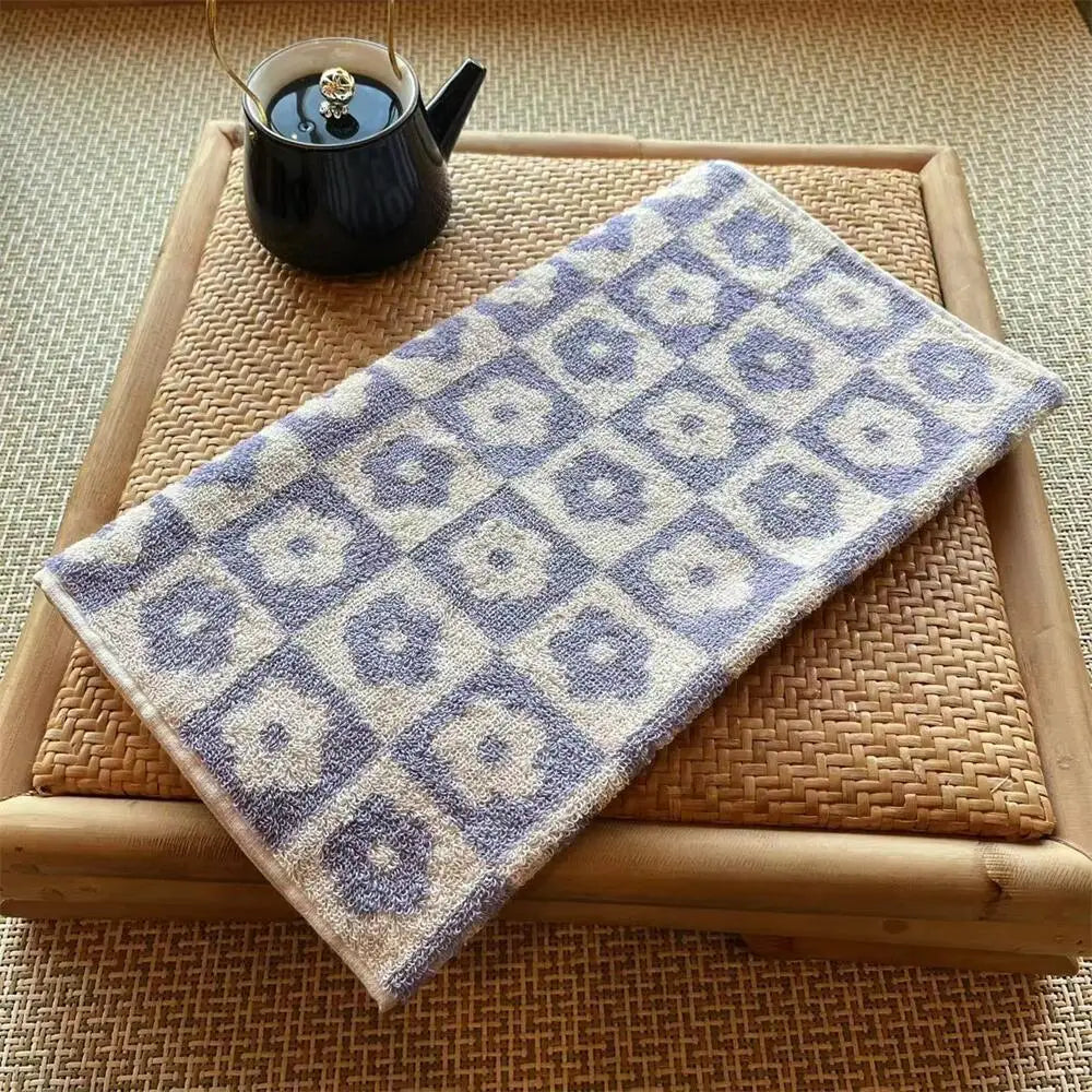 serviettes coton fleurées carreaux absorbantes adultes enfants moderne minimaliste vert rose marron jaune violet