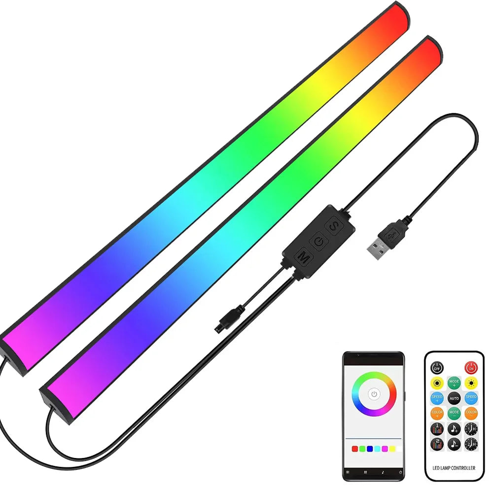 ruban led multicolore gradient moderne contrôleur usb télécommande adaptable intérieur extérieur