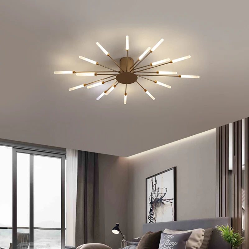 plafonnier moderne led or noir lumineux éclairage intérieur chambre salon enfants