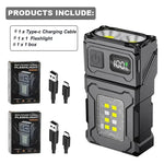 lampe travail rechargeable led 1200 lumens aimantée aluminium noir moderne