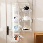 sac rangement sport balle basketball baseball violet noir blanc maille moderne crochets garage maison