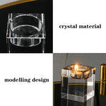 supports bougie modernes transparents cube adhésif décoration maison bougie assortie petite chauffe plat