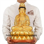 statue bouddha or floral details traditionnel asiatique lotus rouge salle bain
