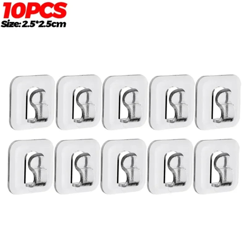 organisateur câbles clips adhésifs transparents modernes sans motif utilisation multiple PVC