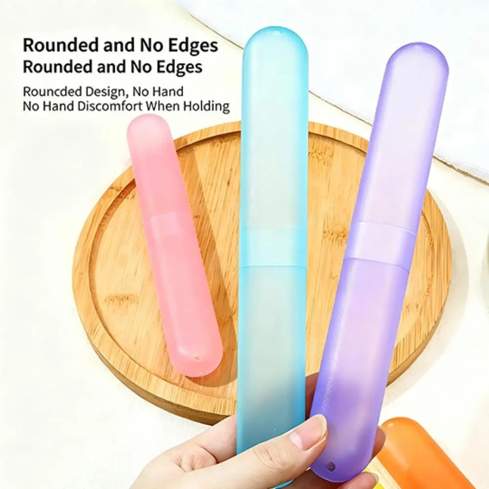 étui brosse dents portable réutilisable multiple couleurs vert bleu rose orange jaune moderne compact