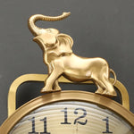 horloge murale moderne or floral asiatique décoration éléphant aiguille métal verre
