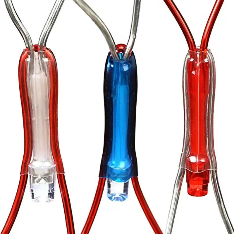 guirlande lumineuse rouge bleu blanc étoiles rayures clips décoration maison patriotique filaments transparents led