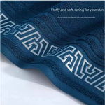 serviette bain absorbante rapide serviettes polyester coton texture éponge douce motif graphique moderne bleu