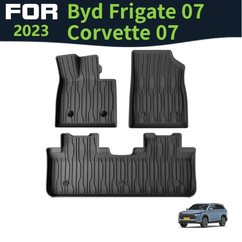 tapis sol voiture noir rayures horizontales moderne protection tpe imperméable facile nettoyer