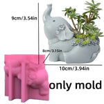 moule silicone cache plantes animaux girafe éléphant écureuil décoratif adhésif succulente figurines opaques