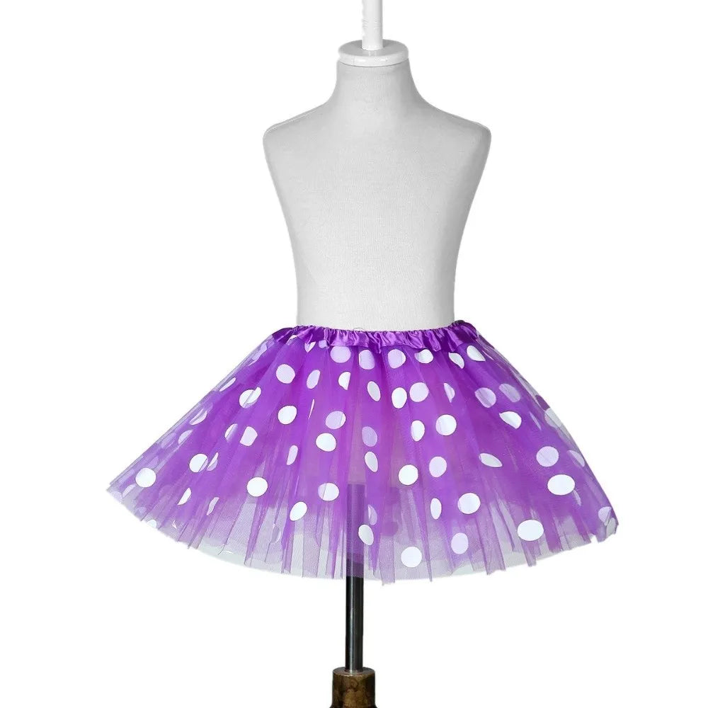 jupes tutu points violet noir rouge blanc bleu orange rose ample polyester classique danse