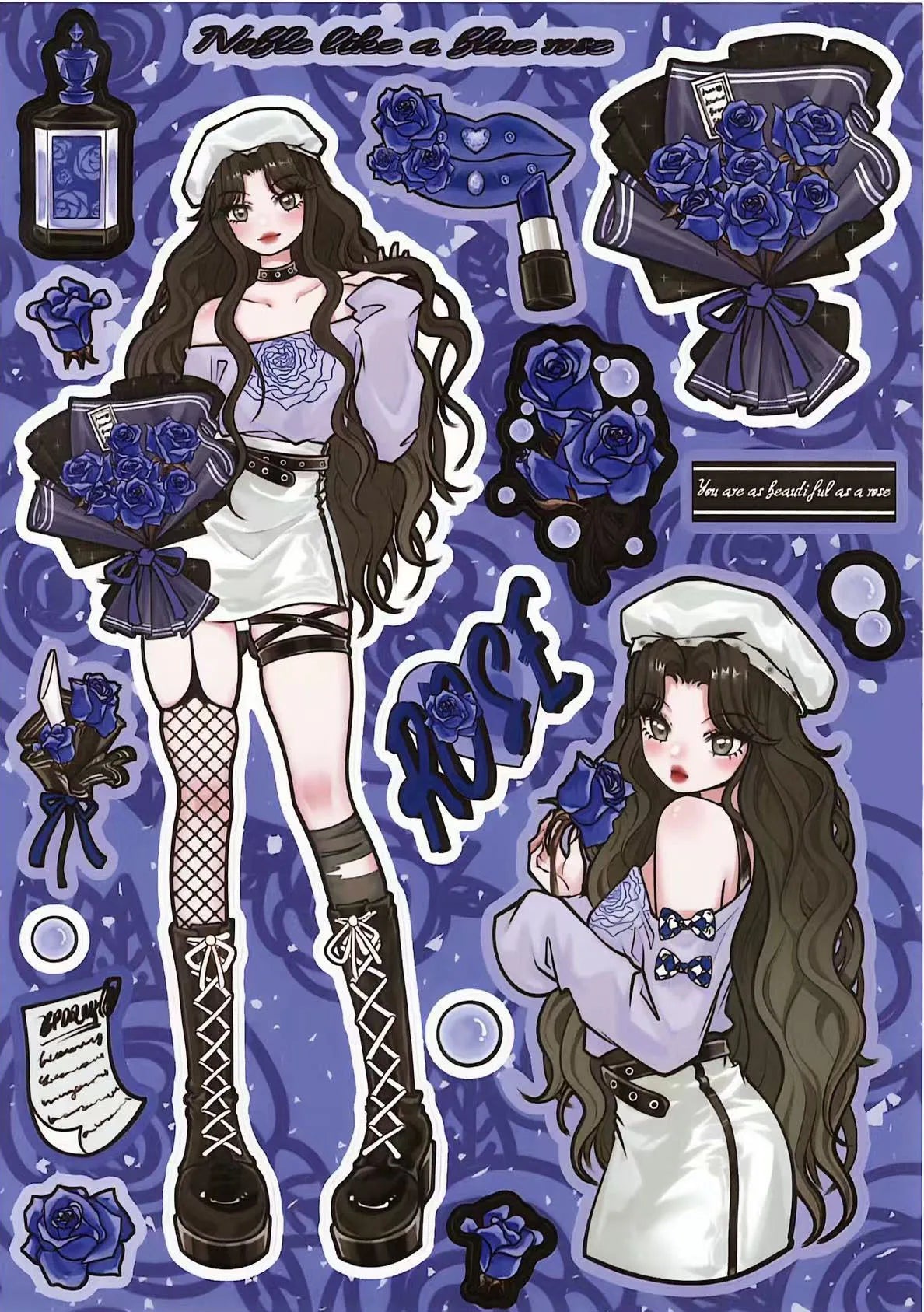 stickers anime adolescents coque téléphone carnet bricolage artisanat divers motifs couleurs