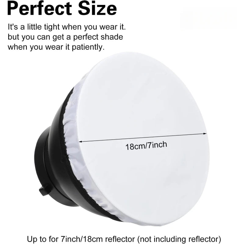 diffuseur lumière blanc texture douce moderne élastique 18cm opacité 2pcs