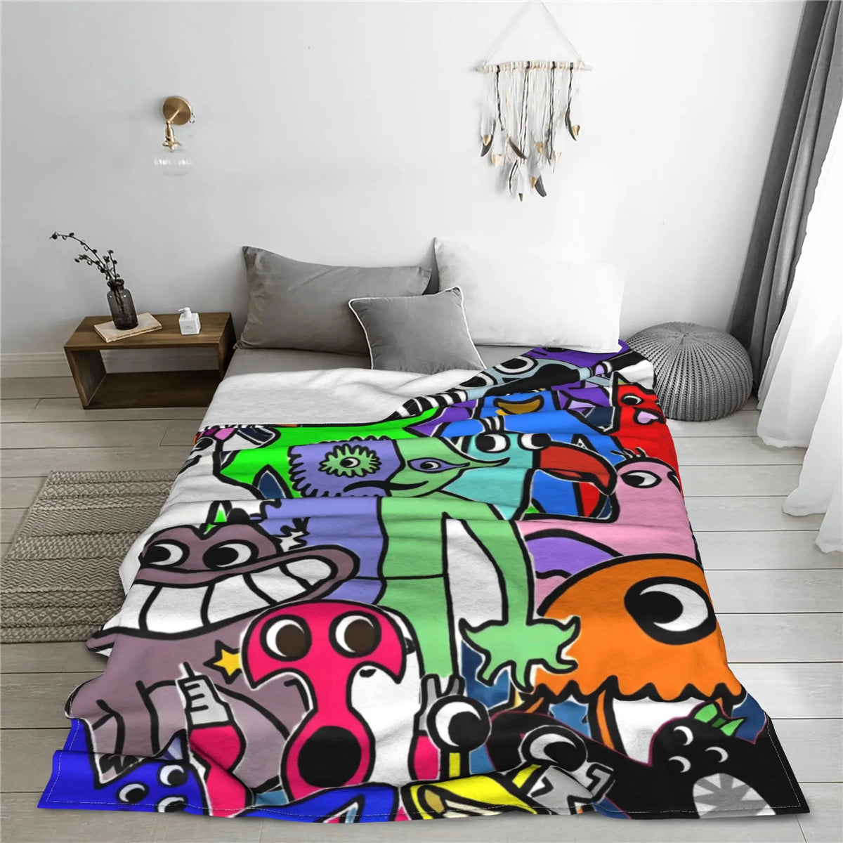 couverture multicolore dessins animés moderne anti boulochage polyester portable hiver été 80x60in 60x50in 50x40in