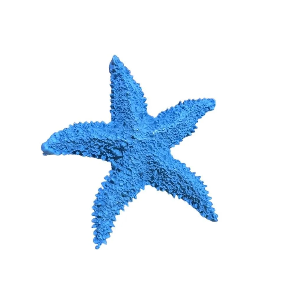 décoration maison étoile mer résine bleu texture granuleuse naturel exquise mignonne fixations ornement maison