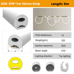 manchon silicone flexible diffuseur ruban led smd cob blanc moderne étanche éclairage intérieur