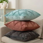 coussin décoratif velours rose moderne amovible lavable 45x45cm américain coussin carré motifs géométriques
