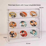porte cartes anti poussière acrylique transparent personnages animés moderne rangement bijoux accessoiressealed dustproof