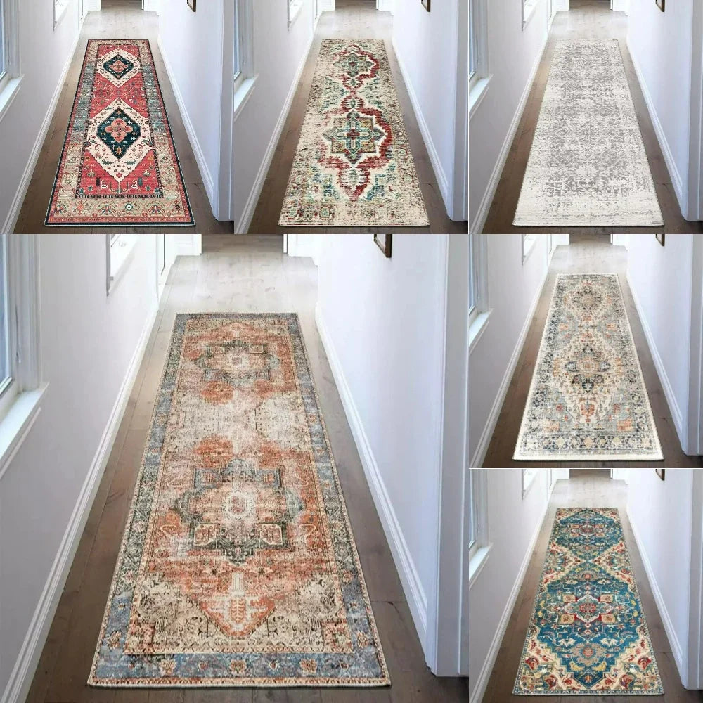 tapis traditionnel rouge motif floral adhésif extérieur intérieur moderne polypropylène polyester