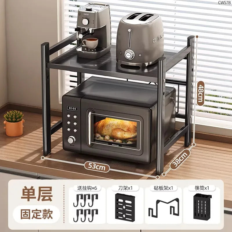 rangement cuisine tiroirs acier inoxydable gris noir moderne batteur cuillères couteaux toaster friteuse