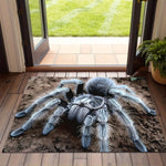 tapis halloween araignée gris noir orange salon entrée résistant décoration maison
