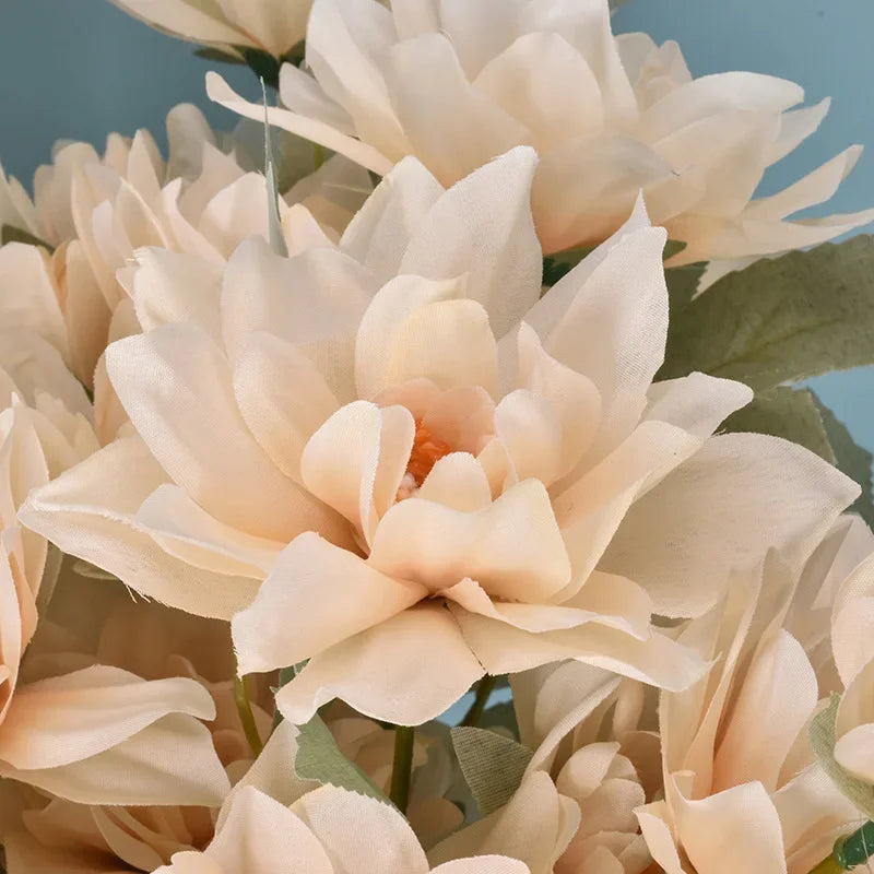 bouquet fleurs artificielles pivoines soie décoration intérieure blanc rouge rose bleu crème