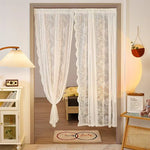 rideau blanc dentelle transparent classique dorés salon chambre 140x100cm 140x160cm