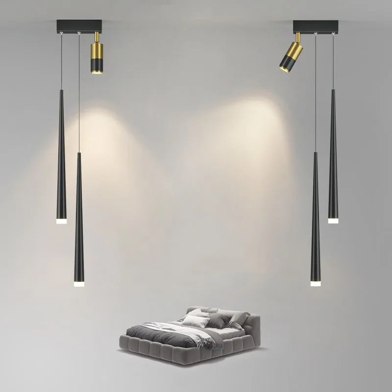 suspension lumineuse or noir moderne minimaliste touch control interrupteur eyelets chambre salon