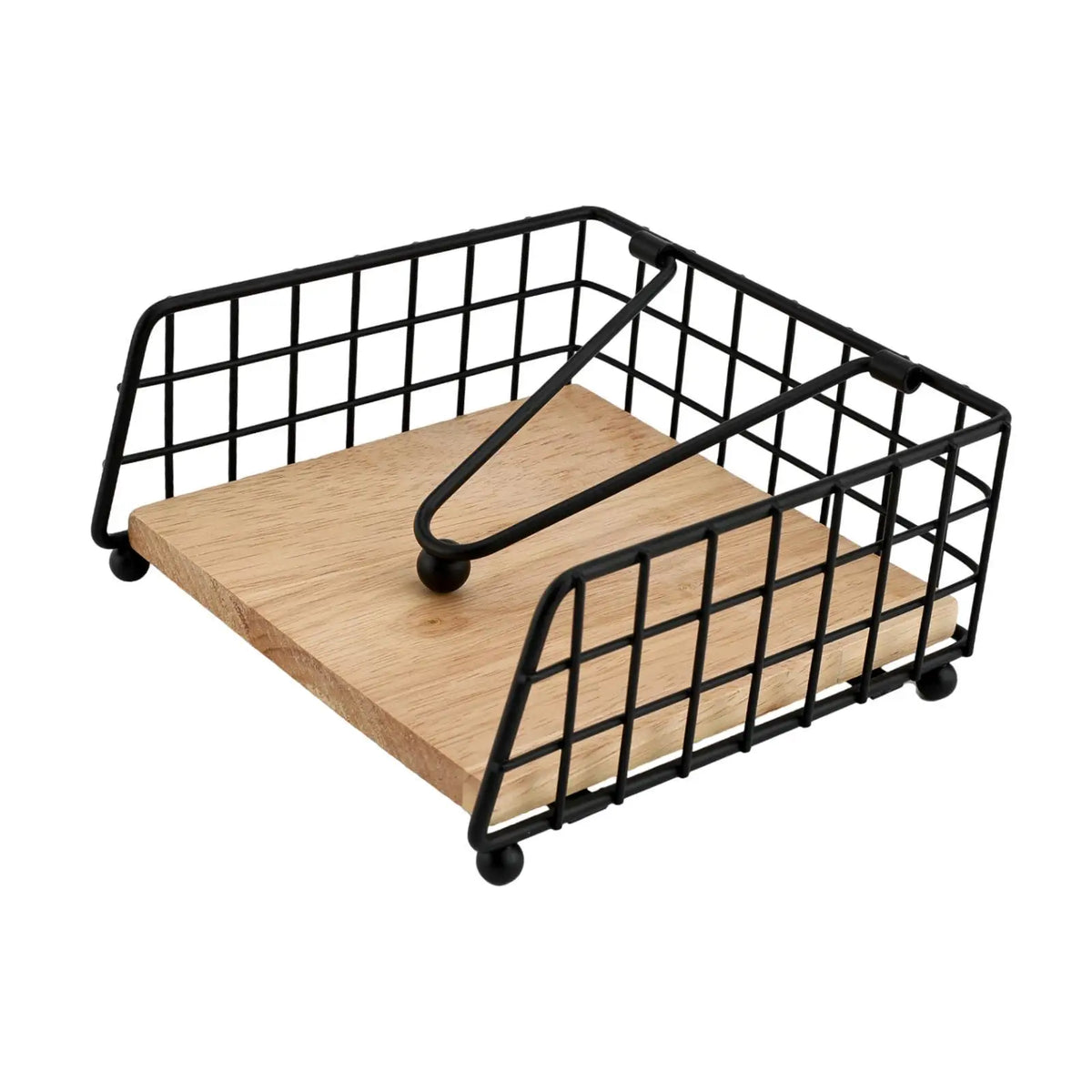 support serviettes moderne porte serviettes bois noir distributeur serviettes plates bras rustique décoration cuisine