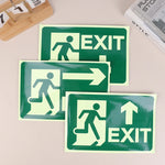 panneau sortie lumineux sécurité vert blanc symbole personne flèches exit graphique moderne évacuation incendie