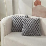coussin décoratif moderne 45cm polyester solide rouge gris rose beige