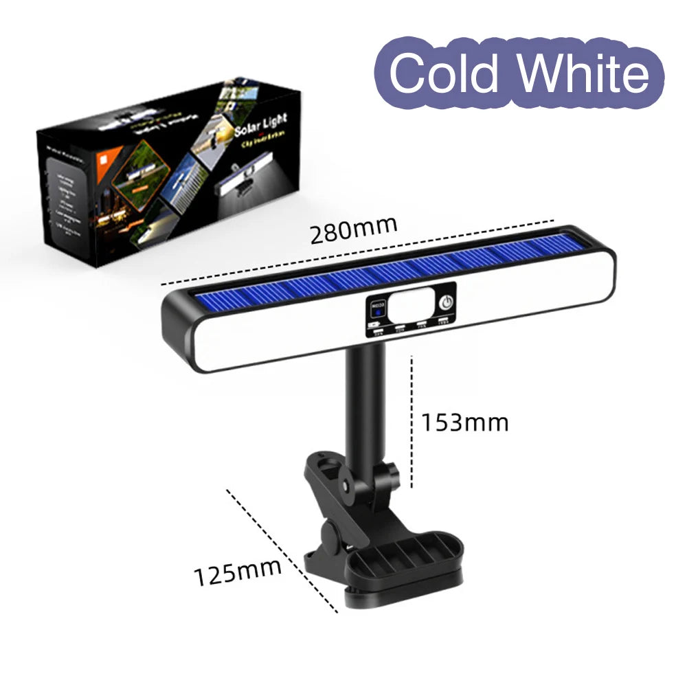 lampe solaire portable détecteur mouvement 160 led clipser clôture jardin moderne camping averti rouge