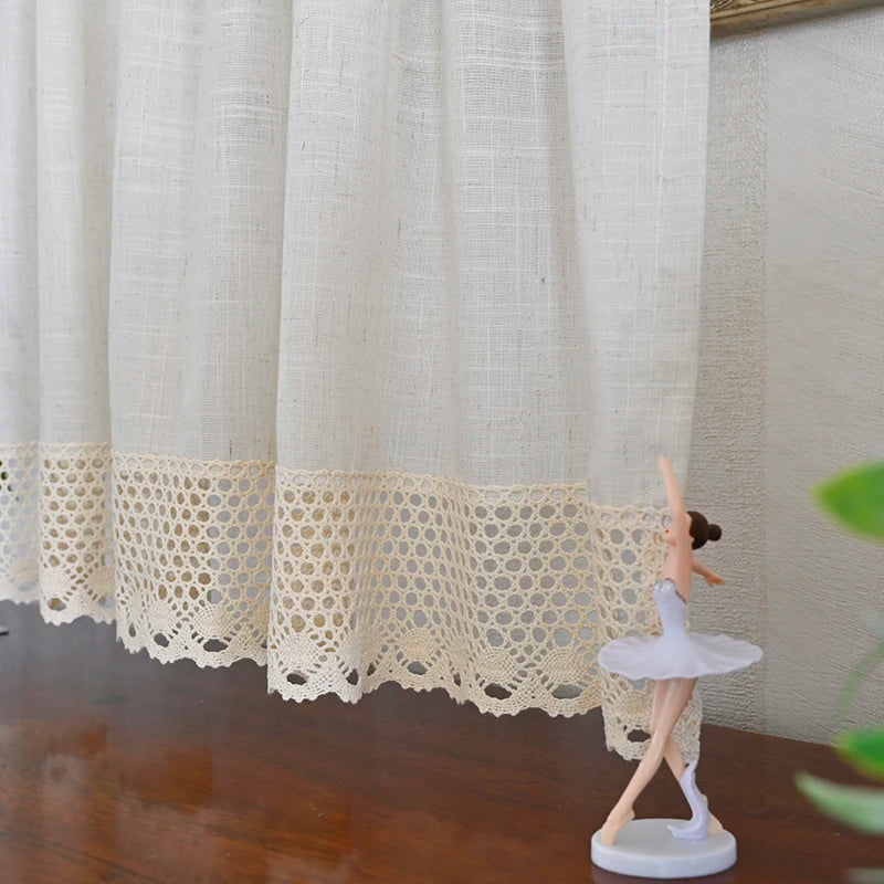 Rideau japonais dentelle lumière tamisée salon